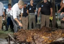 Con la presencia de Frigerio comenzó la Fiesta Nacional del Asado con Cuero en Viale