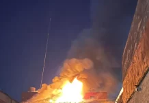 Importante incendio en una casa en calle Alsina