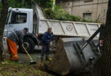 La municipalidad realiza operativos de limpieza tras la tormenta del fin de semana