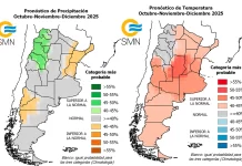 Lluvias y temperaturas: qué se pronostica para octubre, noviembre y diciembre