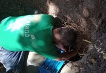 Intervención en cañería de agua averiada por empresa constructora