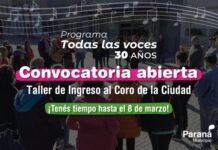 Inscripciones abiertas al Taller de Ingreso del Coro de la Ciudad