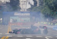 Impactante exhibición de Colapinto con el auto en llamas