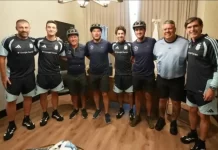 Los biciviajeros entrerrianos charlaron con Scaloni y “Chiqui” Tapia